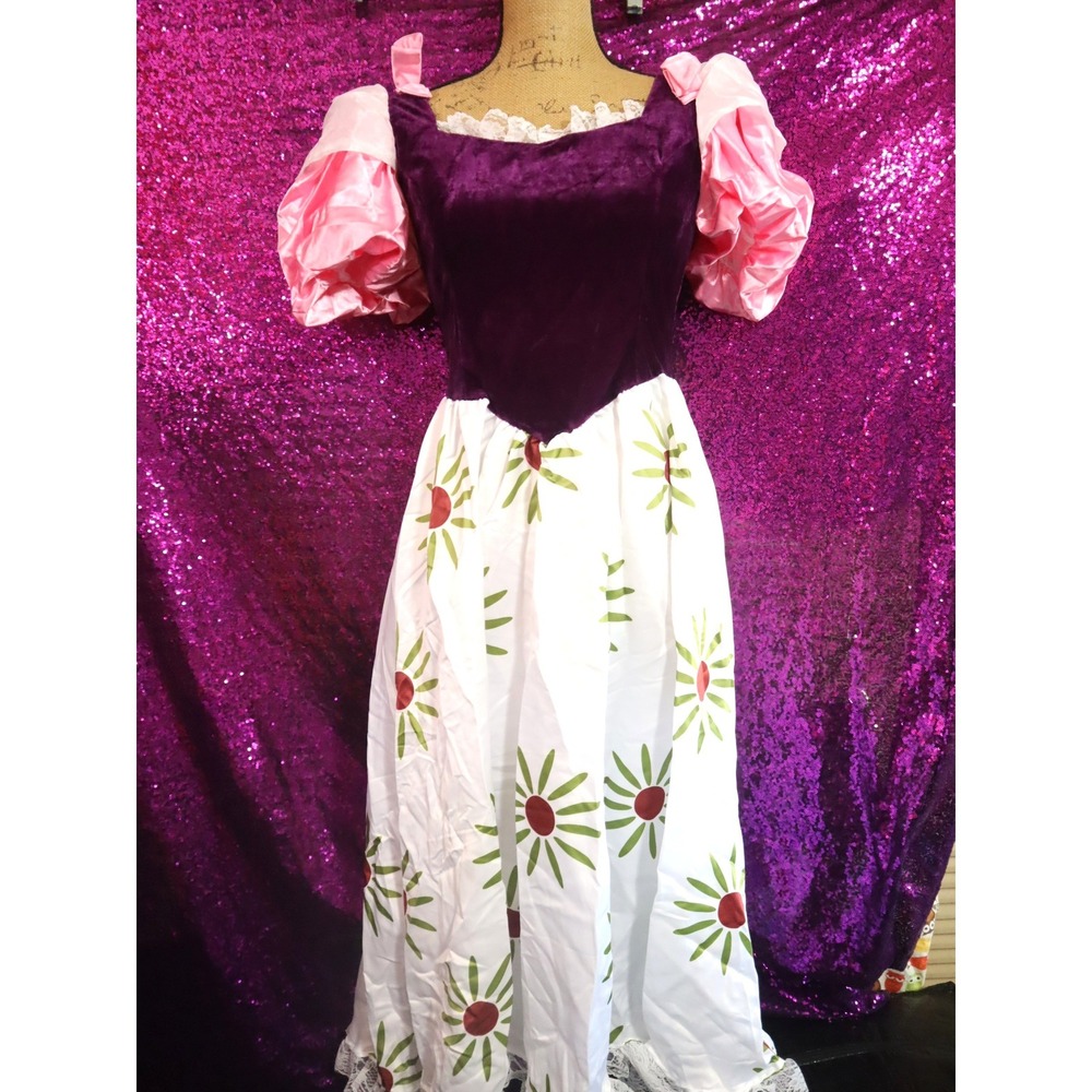 Haunted Mansion XS Velvet Floral Costume Cosplay Tightrope Walker Sally Slater